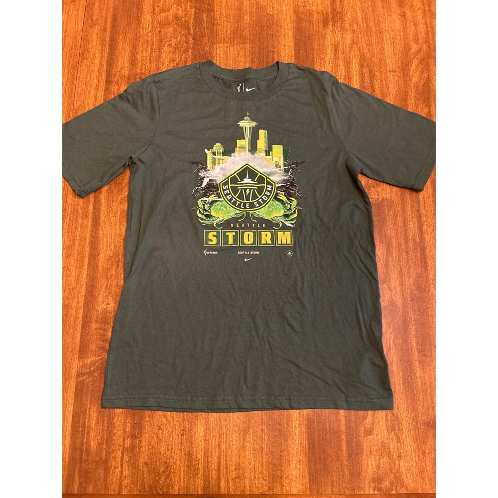 Nike T-Shirt Kids XL Green Excellent Seattle Storm WNBA Graphic Tee 40028
